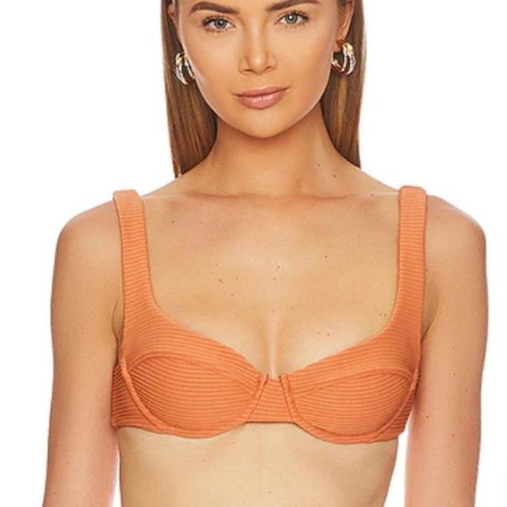 NWT $130 L*Space Nikita bikini top in burnt sienna, size M